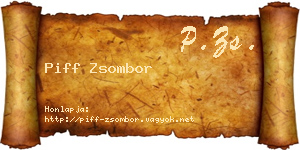Piff Zsombor névjegykártya